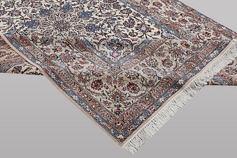 A carpet, Nain, part silk, 6 laa, ca 350 x 215 cm.