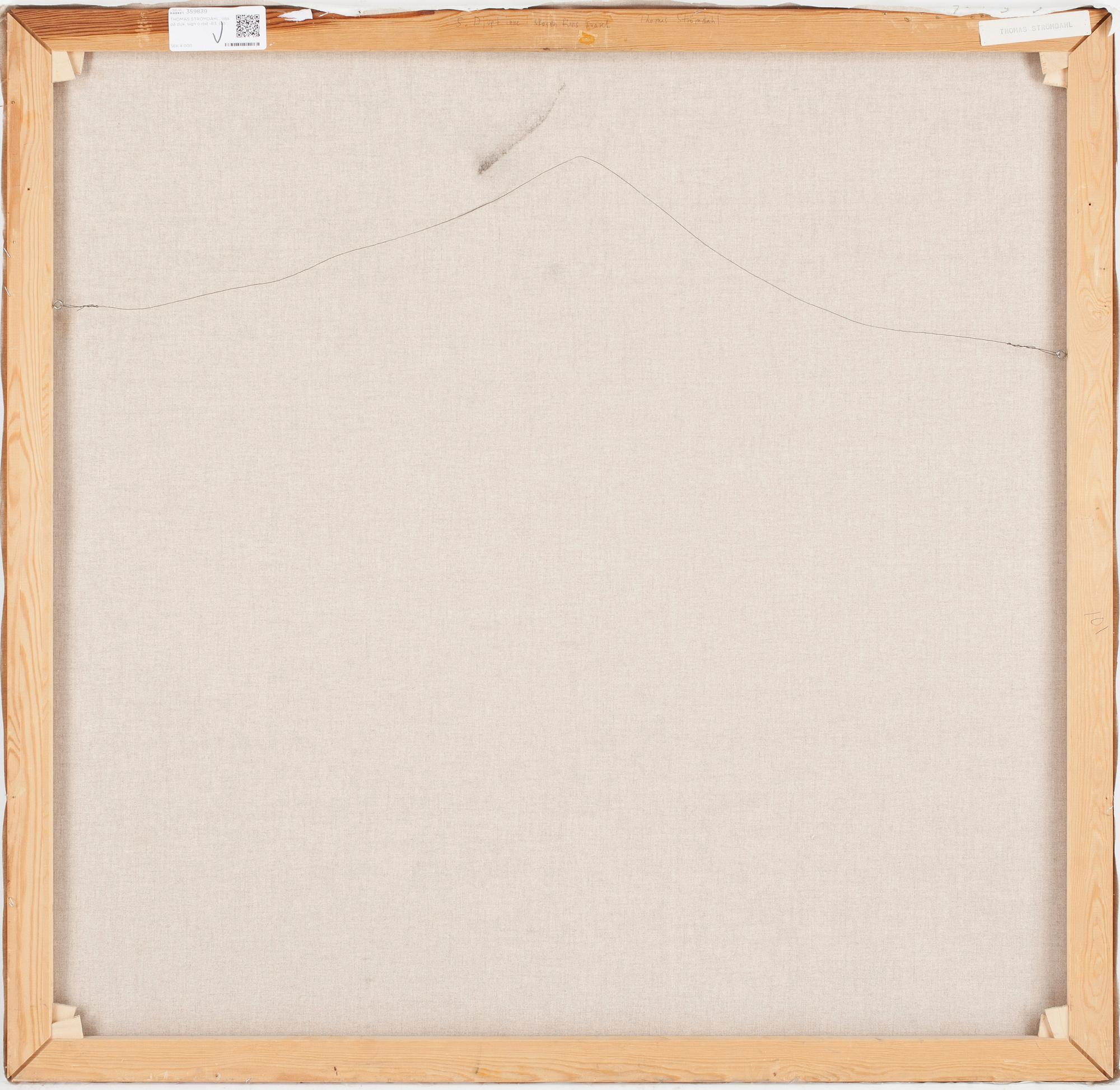 THOMAS STRÖMDAHL, olja på duk, sign o dat -83.