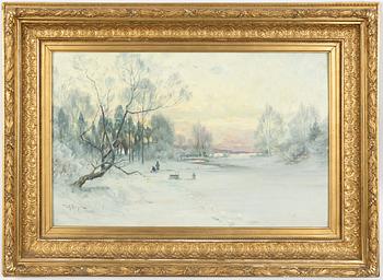Wilhelm Behm, Vinterlandskap i skymning.