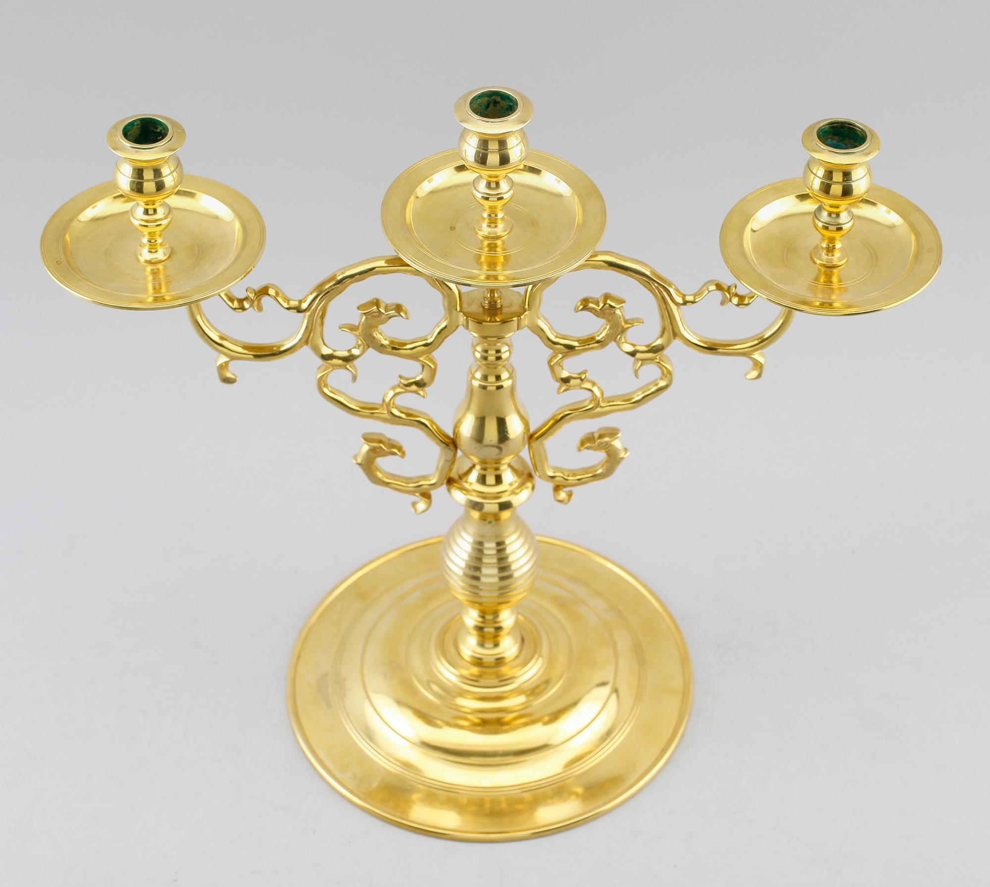 KANDELABER, mässing, No 7, Gusums Bruk.