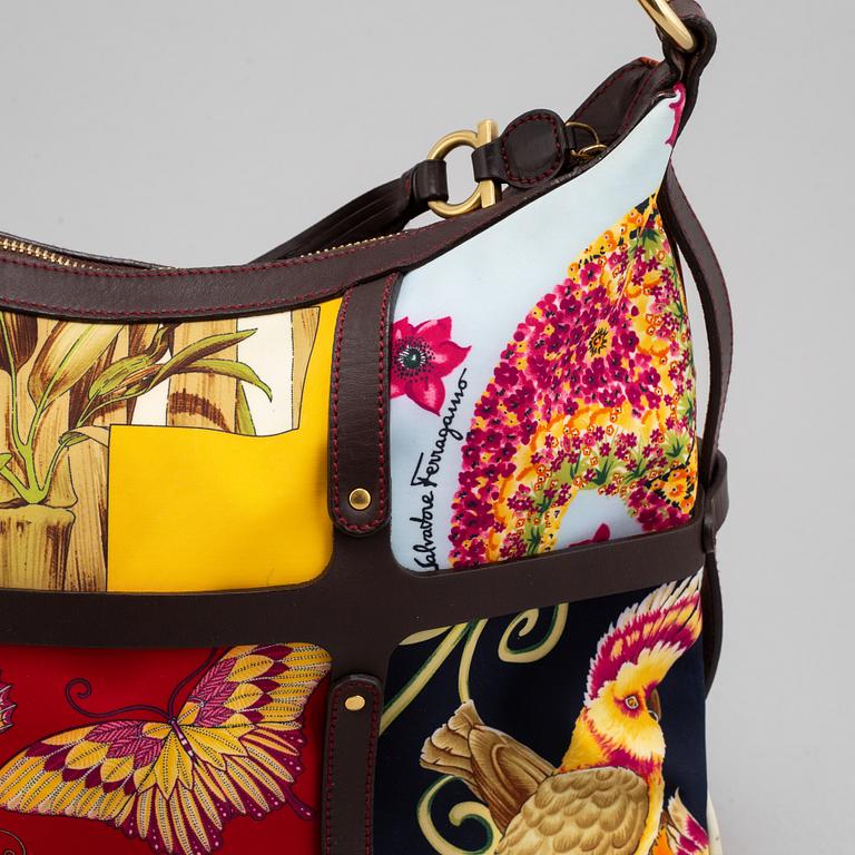 Salvatore Ferragamo,  nylon and leather handbag and wallet.