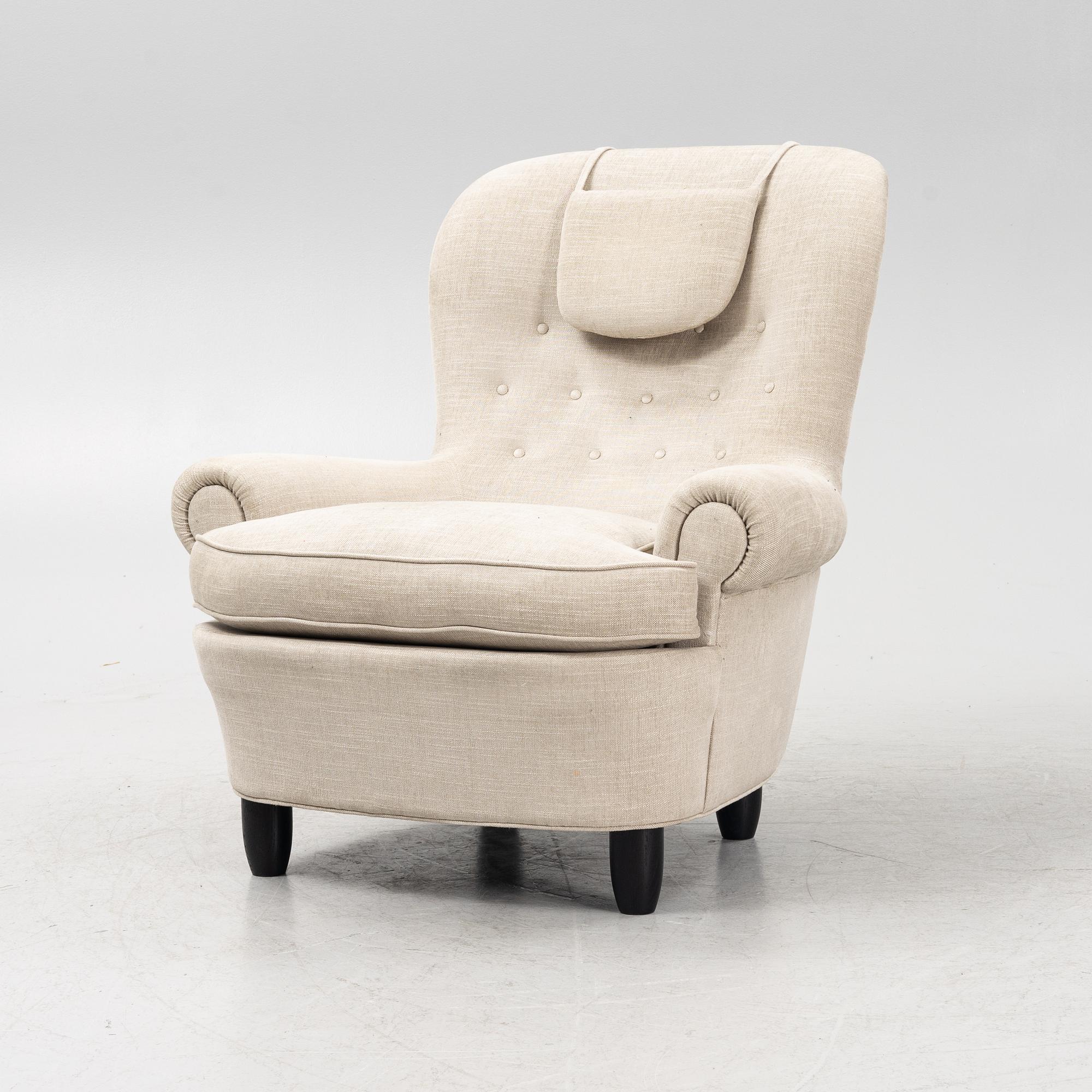 Carl Malmsten, armchair, "Jättepaddan", OH Sjögren, Tranås.