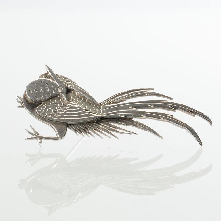 BROSCH, sterlingsilver, Wiwen Nilsson, Lund, 1958. Vikt ca 14 g.