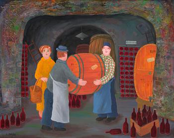 822. Lennart Jirlow, In the wine cellar.