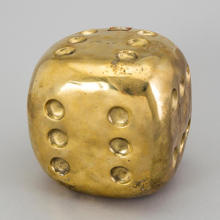 A brass sculpture by Andreas Wargenbrant, signed and numbered 4/50.