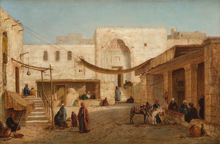 John Varley Jr., "The Market Place, Girgeh, Upper Egypt".
