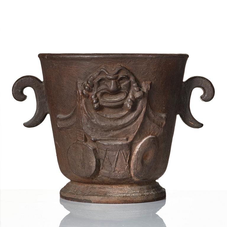 Näfveqvarns Bruk, a cast iron jardinière 'Fritidsurnan', Sweden 1930's.