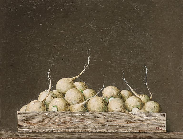 Philip von Schantz, Still life with turnips.