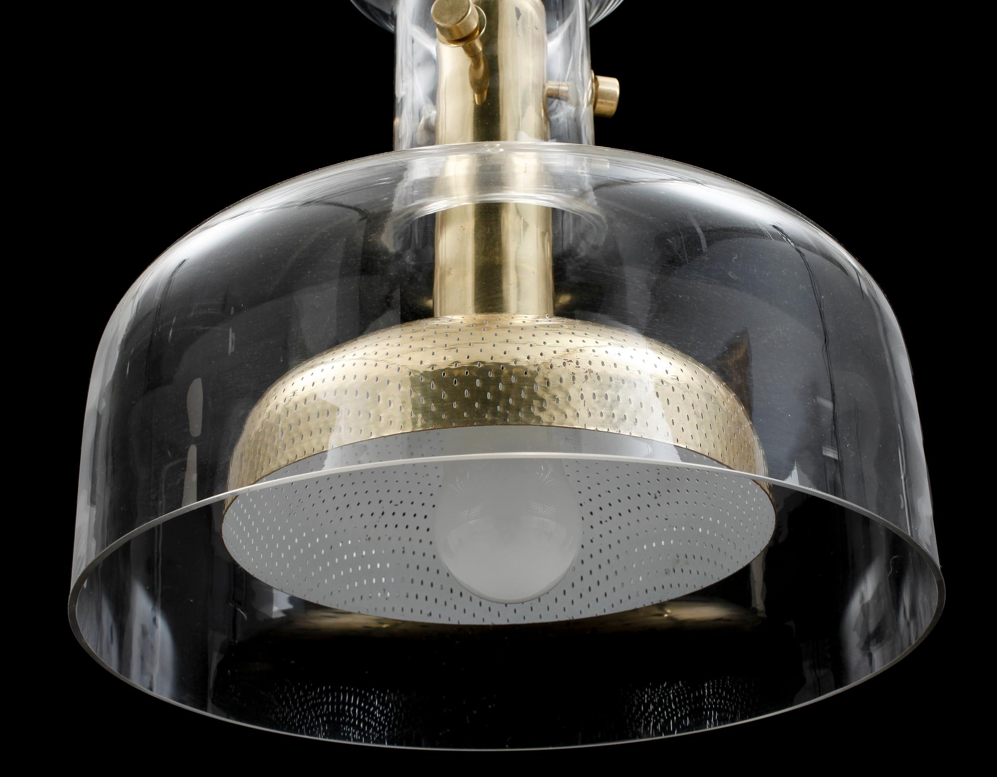 TAKLAMPA, "Crystal", Anders Pehrson, Ateljé Lyktan, 1970-tal.