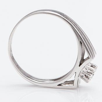 Ring, 14K vitguld, diamant ca 0.28 ct.