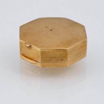 DOSA, 18K guld, importstämplat, Stockholm, 1917. Vikt 12,0 gram.