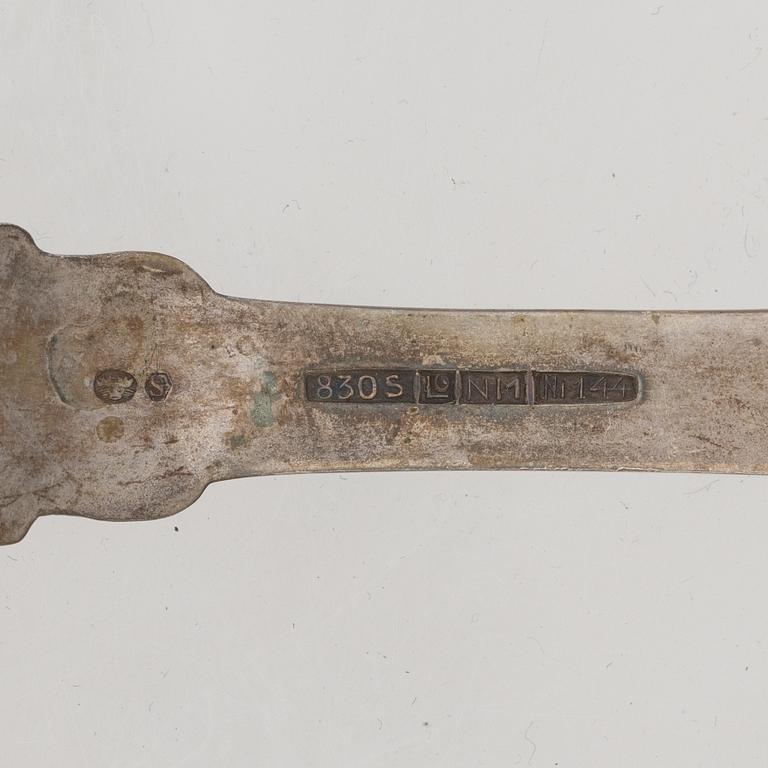 Cutlery, 9 pieces, silver, 19th-20th century.