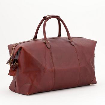 MULBBERY, a brown leather weekend bag,