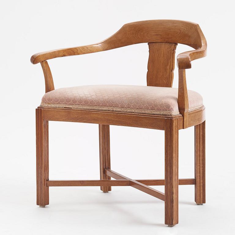 J. E. Blomqvist, a Swedish Grace writing cabinet with armchair, Uppsala, ca 1921.