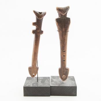 Flöjter 4 st. Burkina Faso 1900-tal.