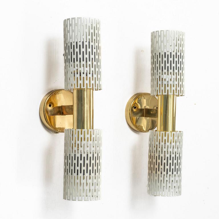 Harald Notini, wall lamps, a pair, model 8820, Böhlmarks, 1940s/1950s.