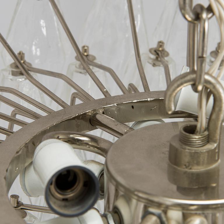 Carlo Scarpa, A1960s 'Polyhedra' chandelier for Venini Murano Italy.
