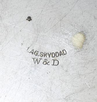 MANSCHETTKNAPPSASK, nysilver, Widerholm & Dahlberg, Eskilstuna, 1930/40-tal.