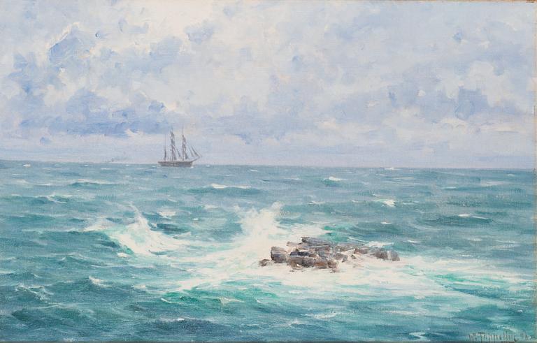 Woldemar Toppelius, olja på duk, signerad.