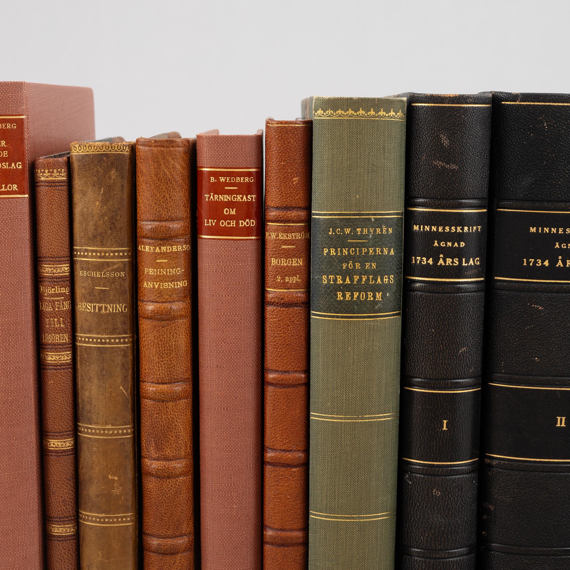 Parti juridisk och rättshistorisk litteratur.