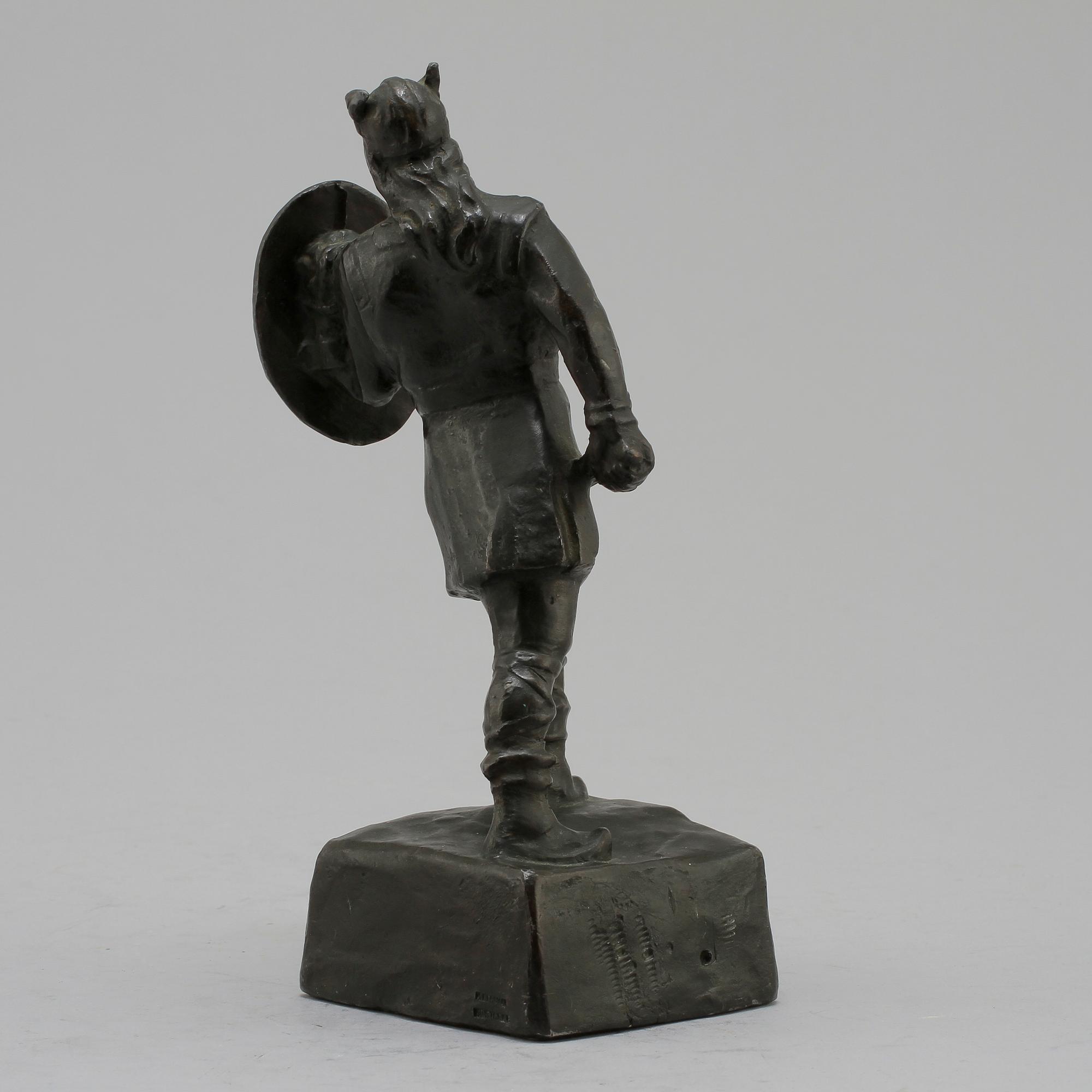 SKULPTUR, brons, Alice Nordin, H Bergman, 1900-talets första kvartal.