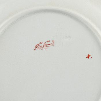 KRÄFTTALLRIKAR, 12 st, flintgods, Rörstrand, 1900-talets första hälft.