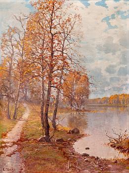217. Eugen Taube, HÖSTLIGT STRANDLANDSKAP.
