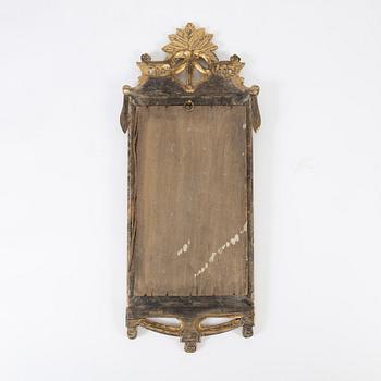 A Gustavian style mirror, late 19th Century.