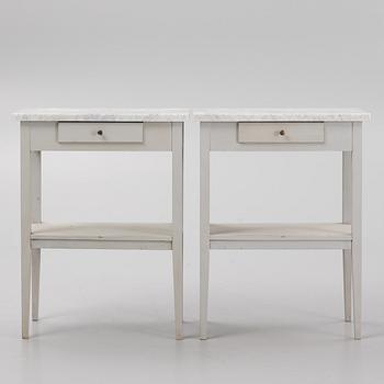 A pair of bedside tables, early 20th Century.