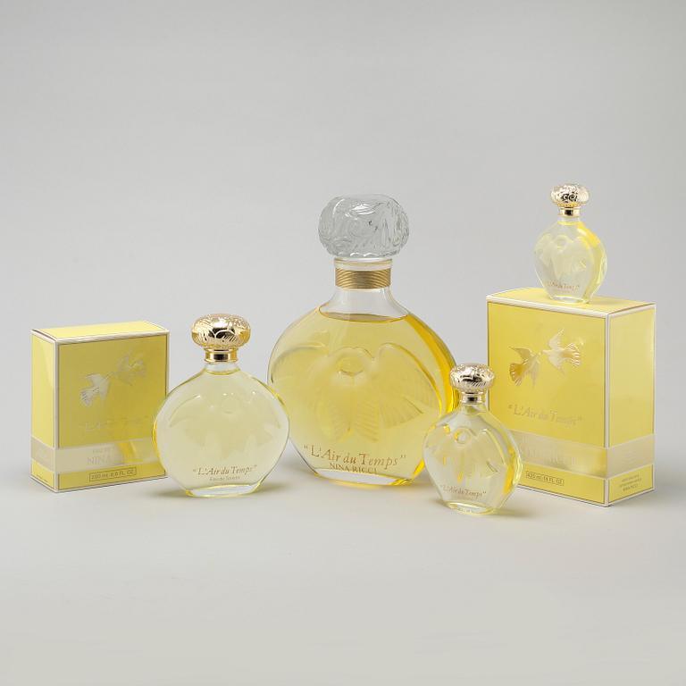NINA RICCI, factices, "L´Air du Temps", five perfumebottles.