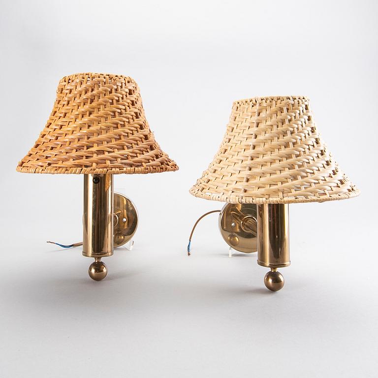 BERGBOMS, a pair of wall lamps, "V-18", second half of 20th century.