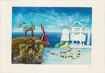 ROBERTO MATTA, MAPP med 10 färgetsningar, 1975, signerade 59/125.