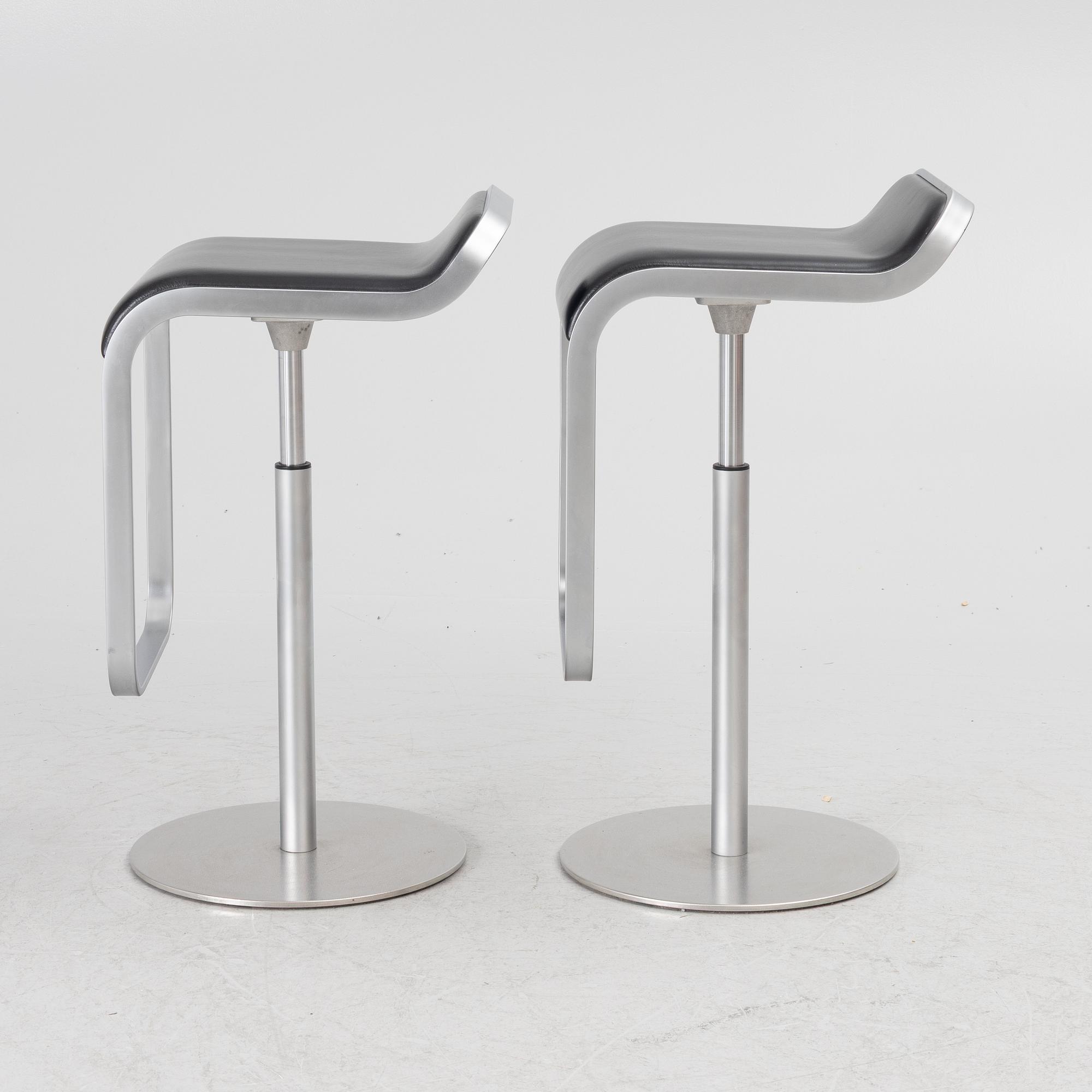 Shin & Tomoko Azumi, a pair of 'Lem' bar stools, LaPalma, Italy.