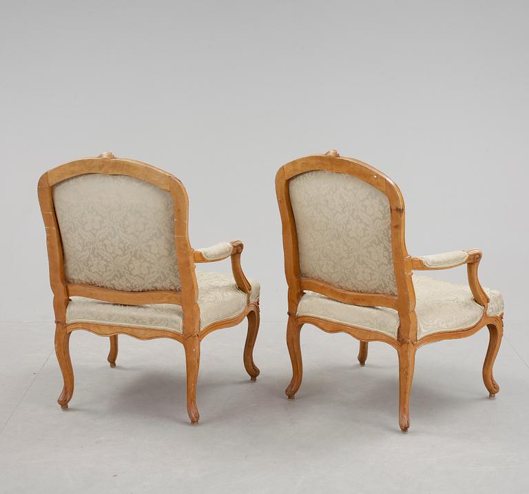 SALONGSMÖBLEMANG, 9 delar, nyrokoko, 1800-talets andra hälft.