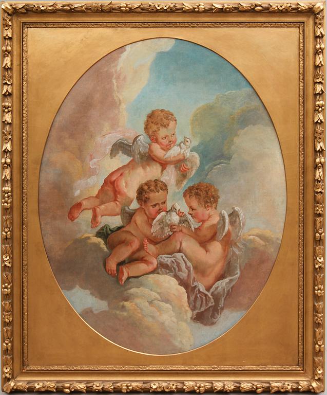 GUILLAUME THOMAS RAPHAEL TARAVAL, hans art, olja på duk, 1700/1800-tal.