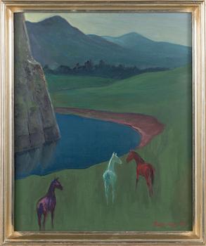 KAAPO RISSALA, oil on panel, signed and dated 1955.