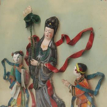 A metal relief, China, second half of the 20th century.