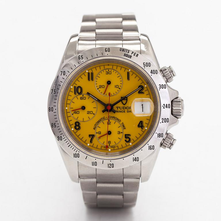 Tudor, Prince Date, "Non-Tiger", chronograph, wristwatch, 39.5 mm.