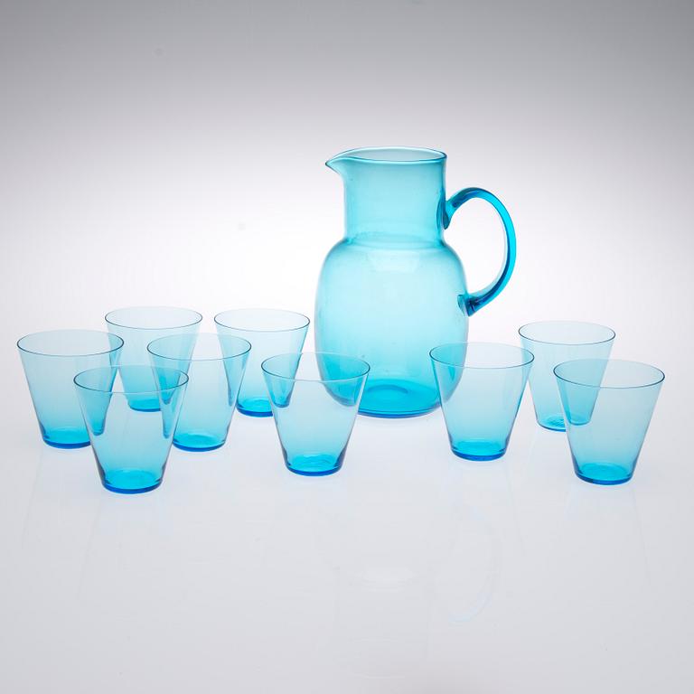 GLAS SAMT KANNA, 9+1 st, bl a Kartio / Kimara, Kaj Franck, Iittala.