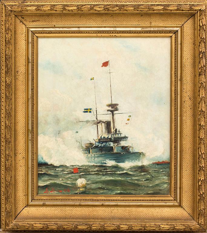 ALBERT BERG, oil on canvas. Signed and dated 1906.