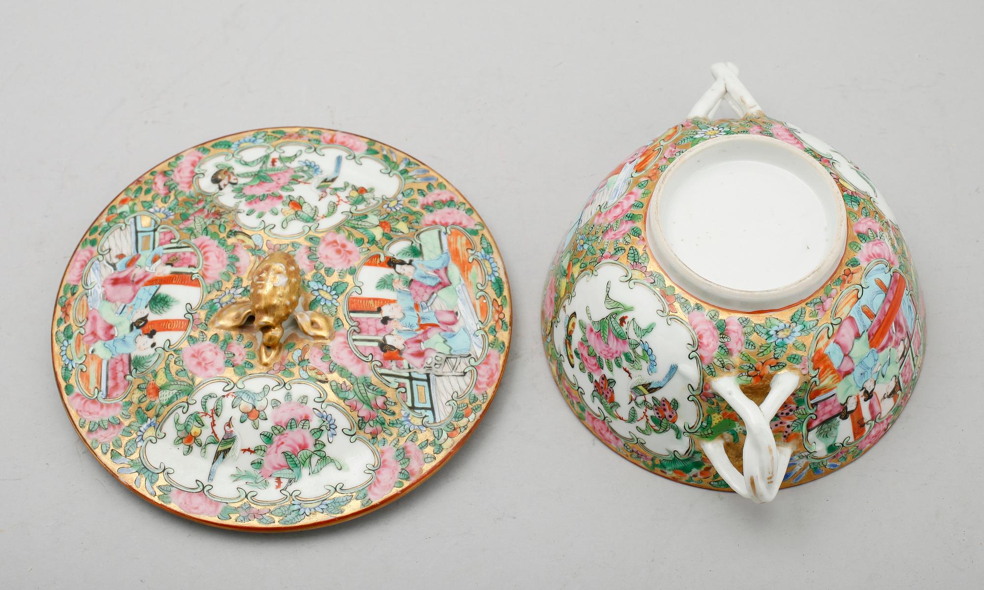 LOCKSKÅL, porslin, Kina, Kanton, 1800-tal.