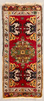 Yastik Anatolian antique rug, approximately 115x50 cm.