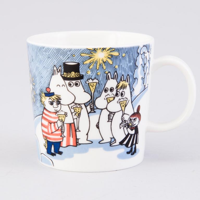 MOOMIN-MUG, porcelain, 'Millennium', Moomin Characters, Arabia 1999-2000.