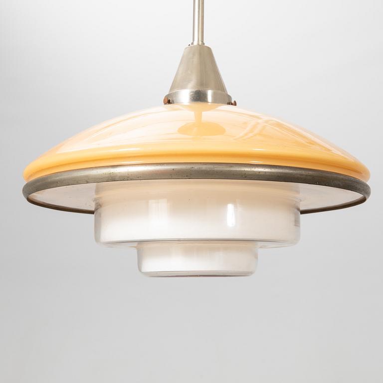 Otto Müller, Ceiling lamp, "Sistrah pendant", Megaphos, first half of the 20th century.
