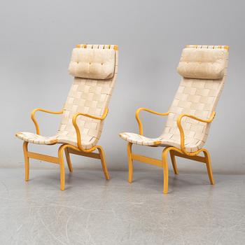 BRUNO MATHSSON, armchairs (2), "Eva hög", DUX, late 20th or early 21th C.