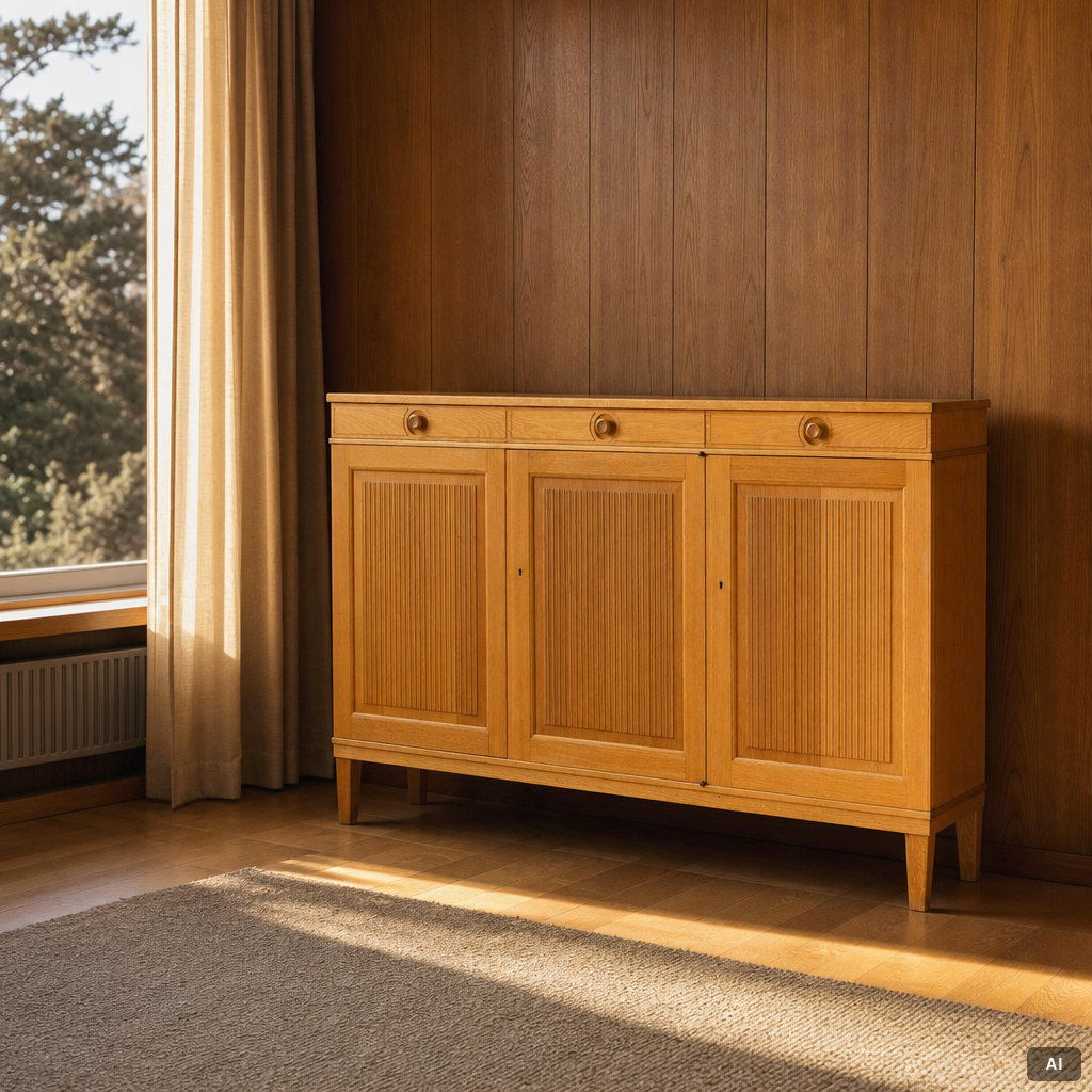 Carl Malmsten, Sideboard, 'Herrgården', Bodafors, second half of the 20th century.