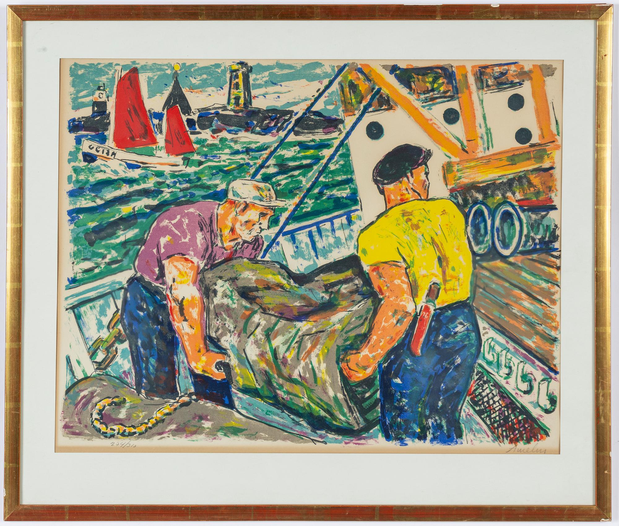 Albin Amelin, Fisherman.