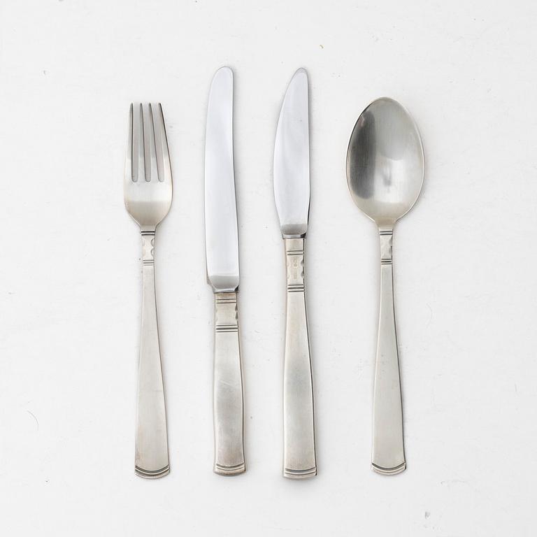 Jacob Ängman, A Swedish silver cutlery, 'Rosenholm', GAB, Stockholm and Eskilstuna, some 1987 (36 pieces).