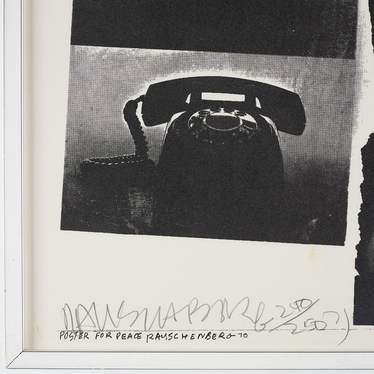 Robert Rauschenberg, offset print in colors, numbered 240/250.