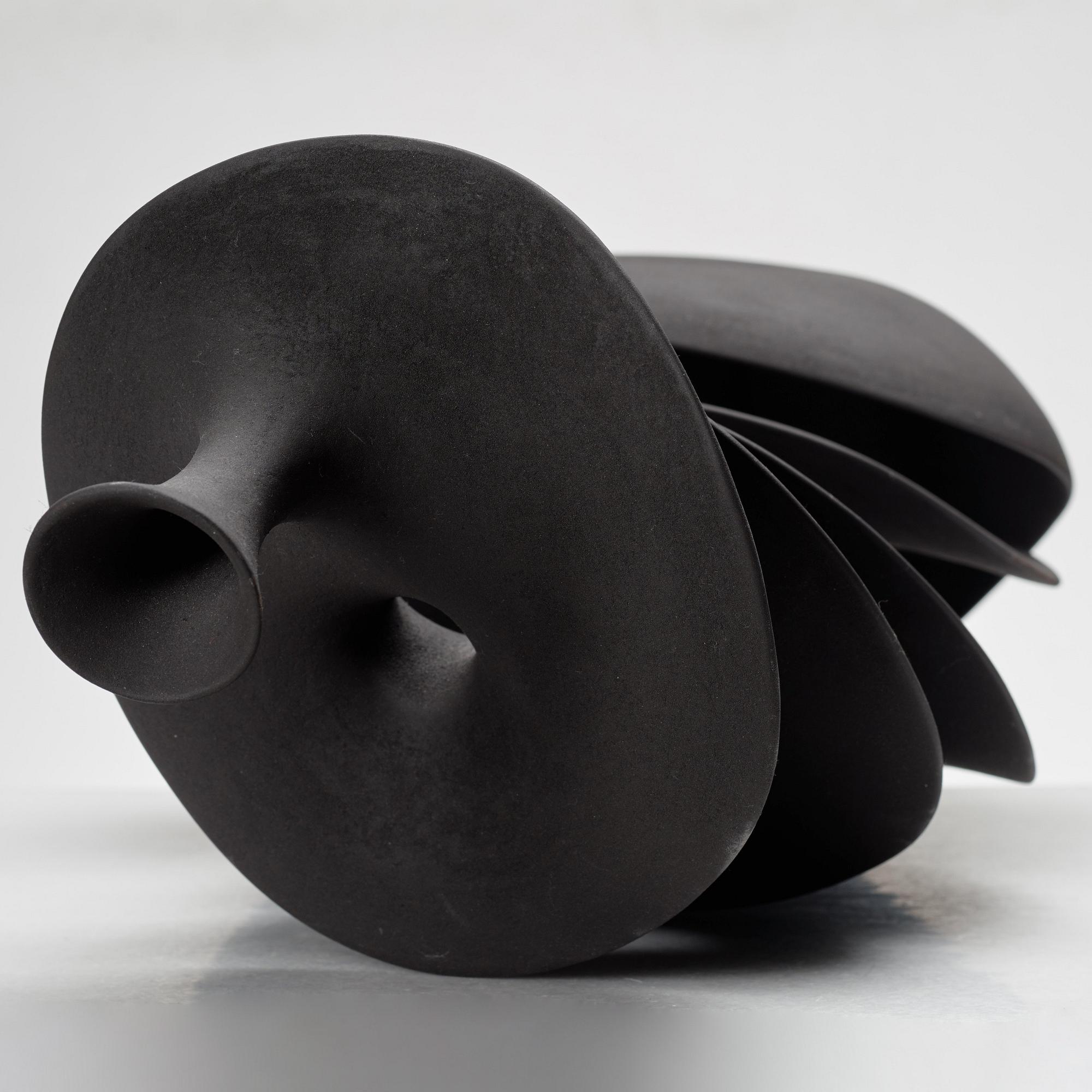 Eva Hild, a black stoneware sculpture "Prolongation", Sweden 2009.